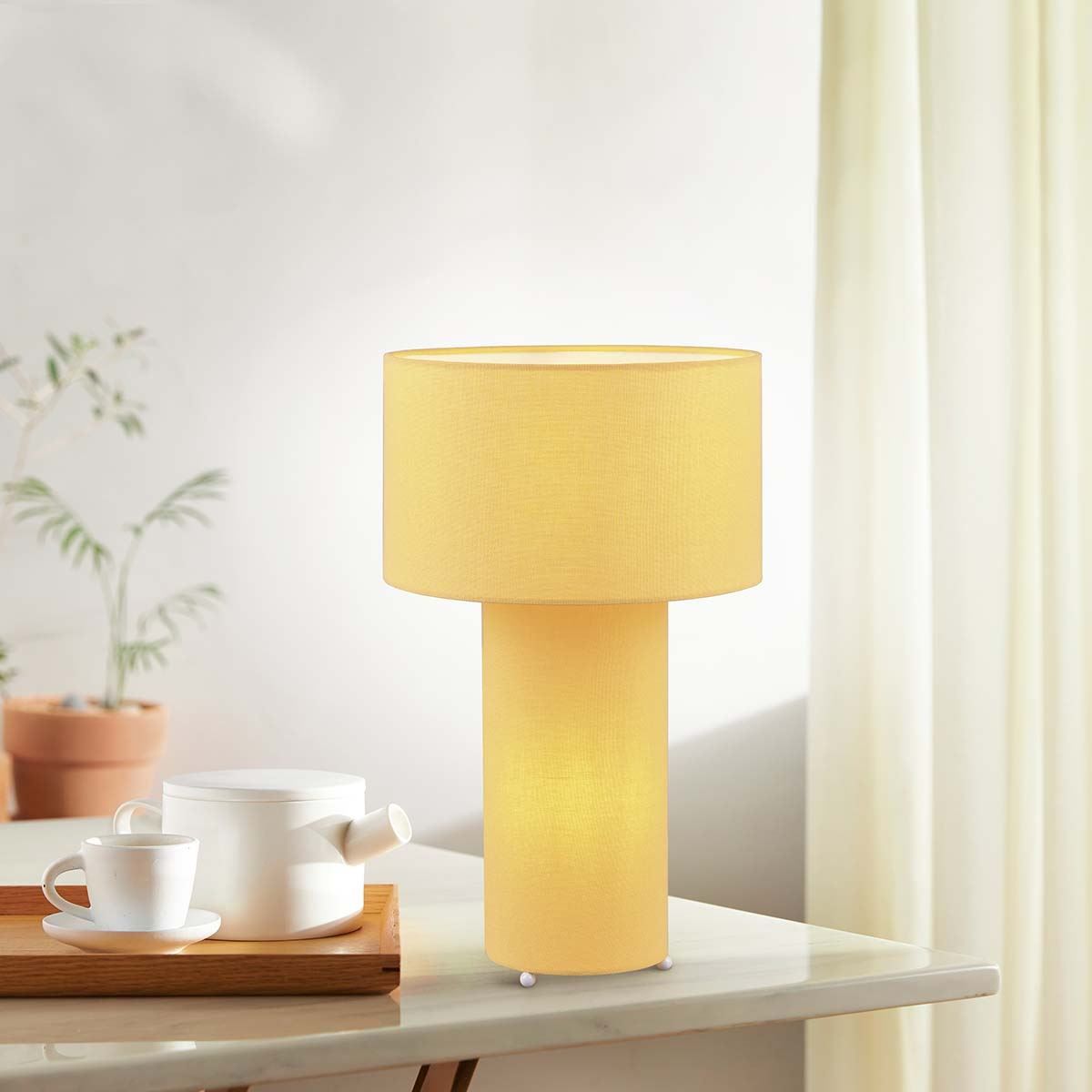 Lampade: Tischleuchte, Stoffschirm, 40 cm Höhe – Nuovo (secondo la descrizione) da Kreuzlingen venduto da Smart-Light