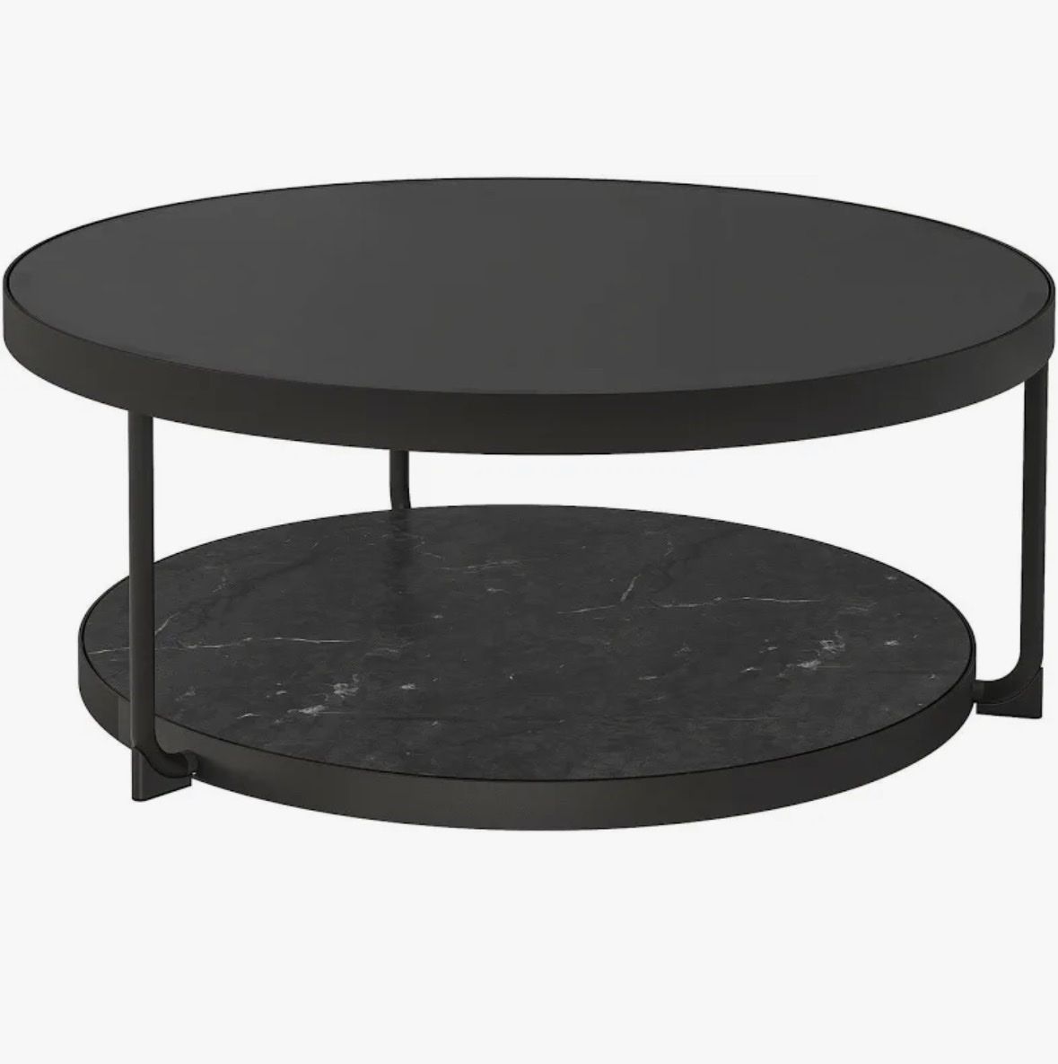 Ikea Tavoli: Table basse ronde noir plateau verre – Usato da Neuchâtel venduto da Loni94 1