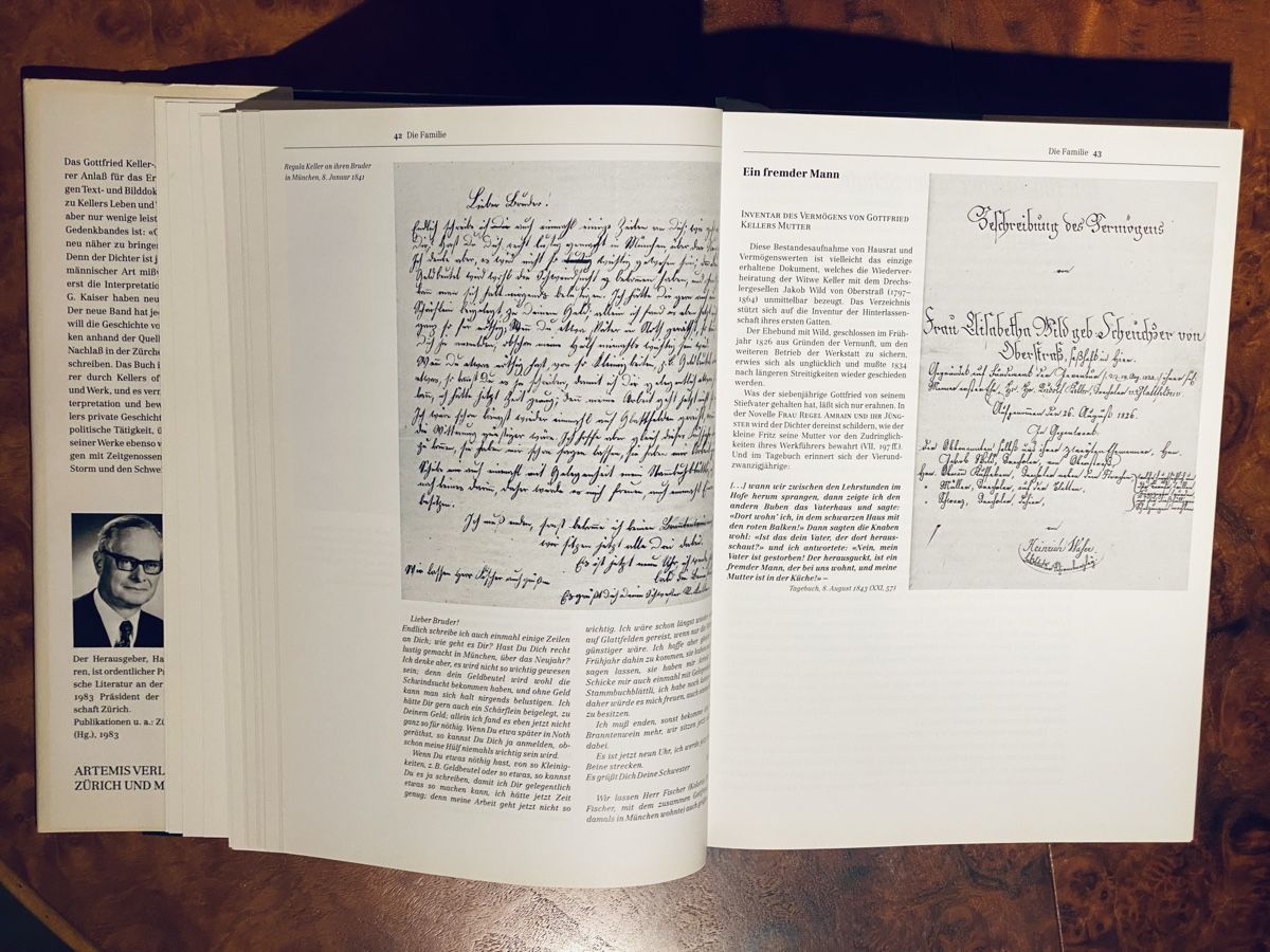 Libri: Gottfried Keller: Text- und Bilddokumentation – Usato da Zuerich venduto da SonderArt-Wertgut 6
