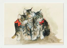 Kunstkarte Postkarte Katzen von Dédé Moser