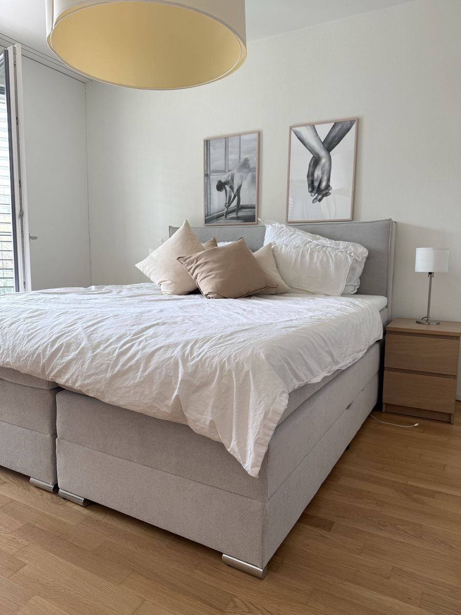 Letti: NEU Boxspringbett Papilon, silberfarben, 180x200cm – Nuovo (secondo la descrizione) da Schlieren venduto da hye_jv95
