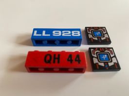LEGO - DIVERSE - ALTE - BEDRUCKTE - SPACE - STEINE