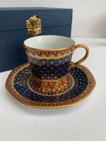 Thai Benjarong Tasse mit Unterteller aus Porzellan
