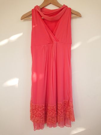 Damen Kleid von CUPID Gr. M 100% Polyester Koralle