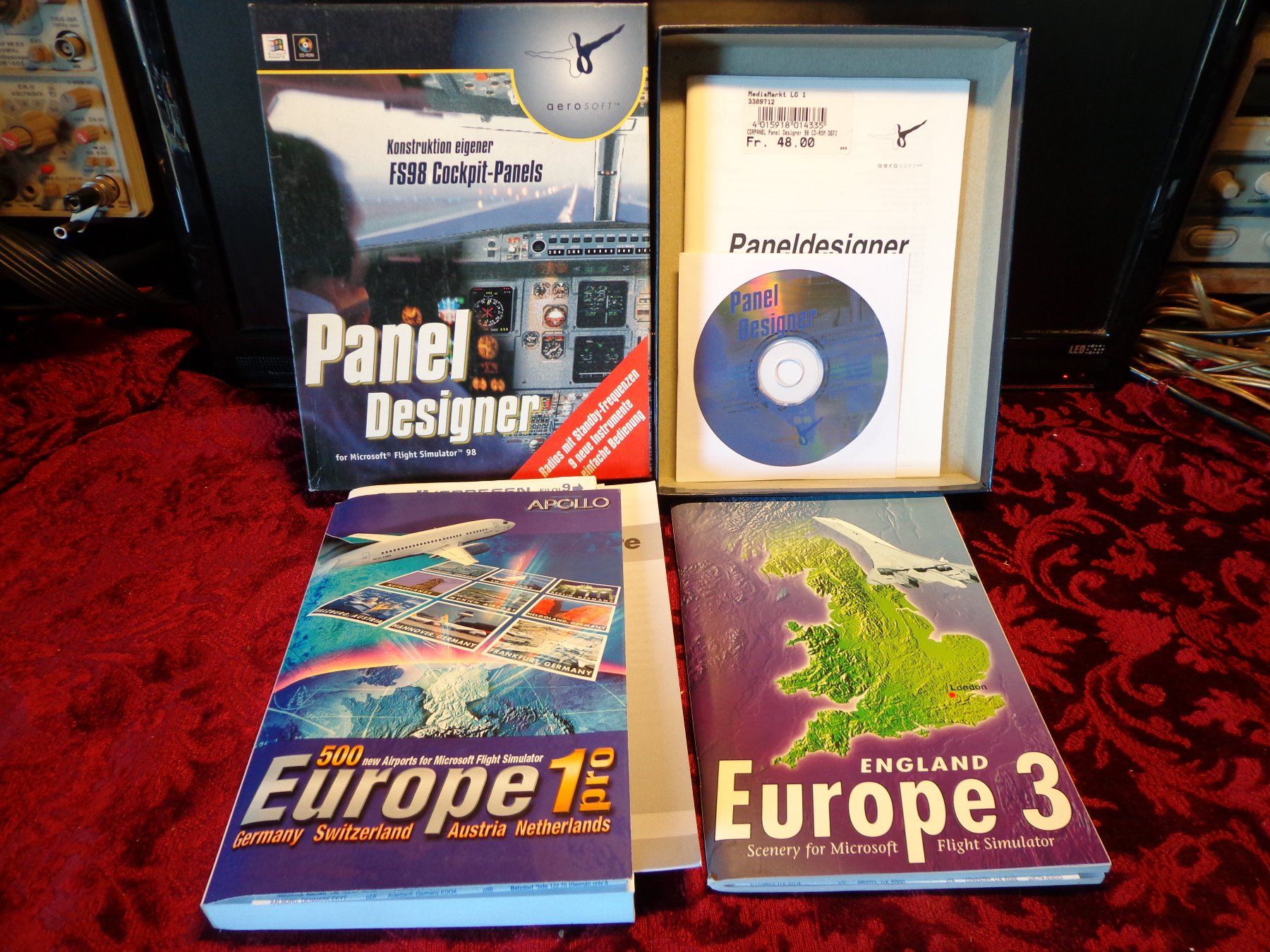 Spiele: FS98 Panel Designer + Europa 1+3 Addons (PC CD-Rom) – Gebraucht aus Ligornetto von Faffarel