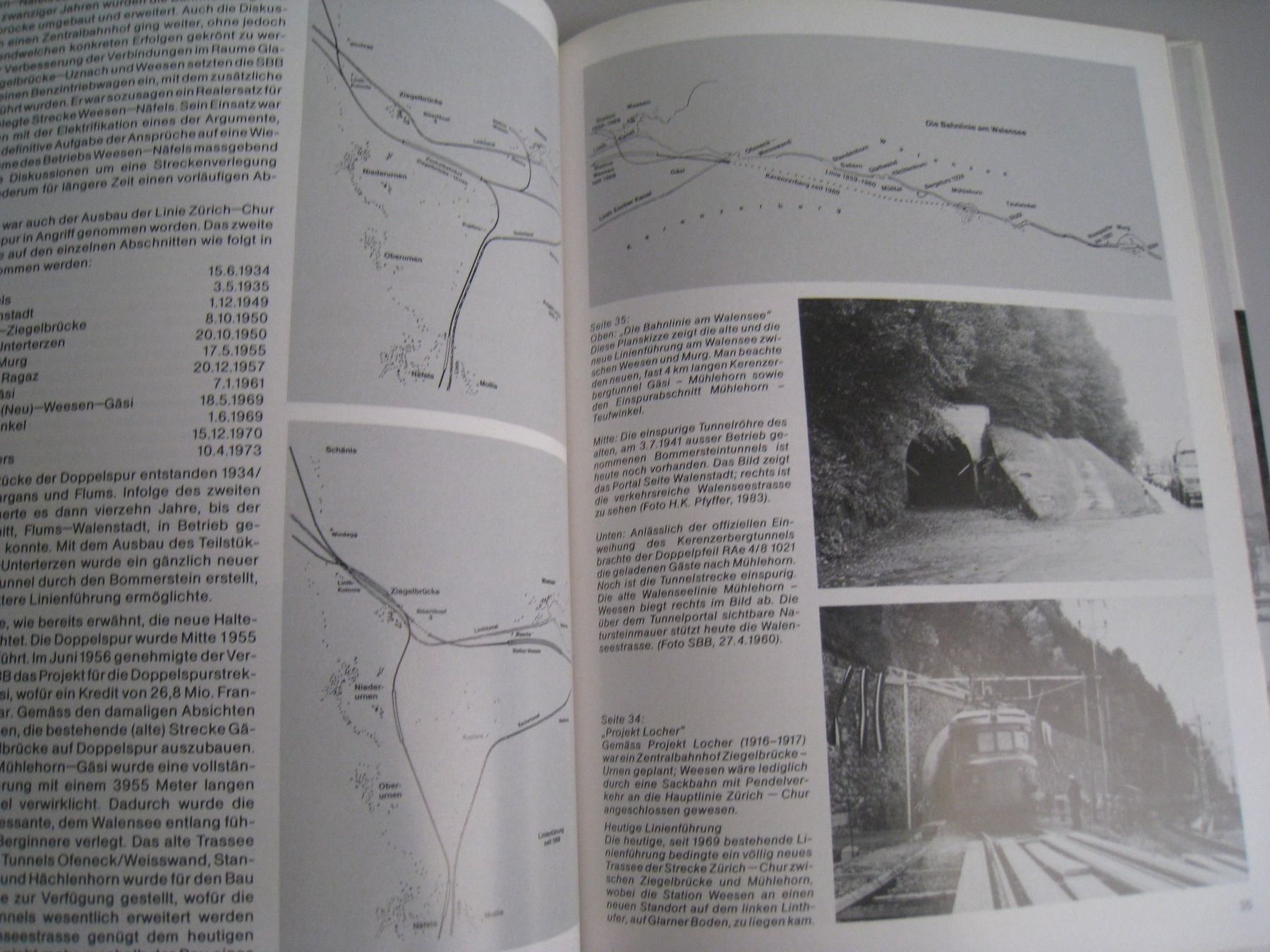 Libri: SBB an Walensee und Linth,  Minirex 1985 – Usato da Buchs ZH venduto da swiss-train 5