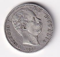 Italien 2 lire 1885(R) ss-vorz  sehr RAR