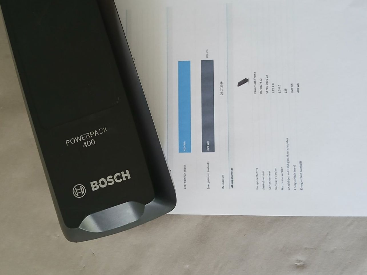 Bosch Batteries: Bosch Powerpack 400 mit 400Wh 100% / inklusive Messbericht – D'occasion à Winterthur par .-thx-. 1