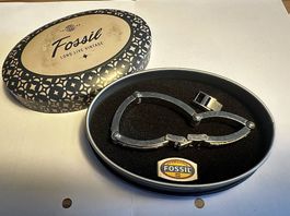 Fossil Armband Edelstahl stainless steel, mit Box, vintage