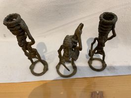 3 Metall-Guss-Figuren aus Indonesien