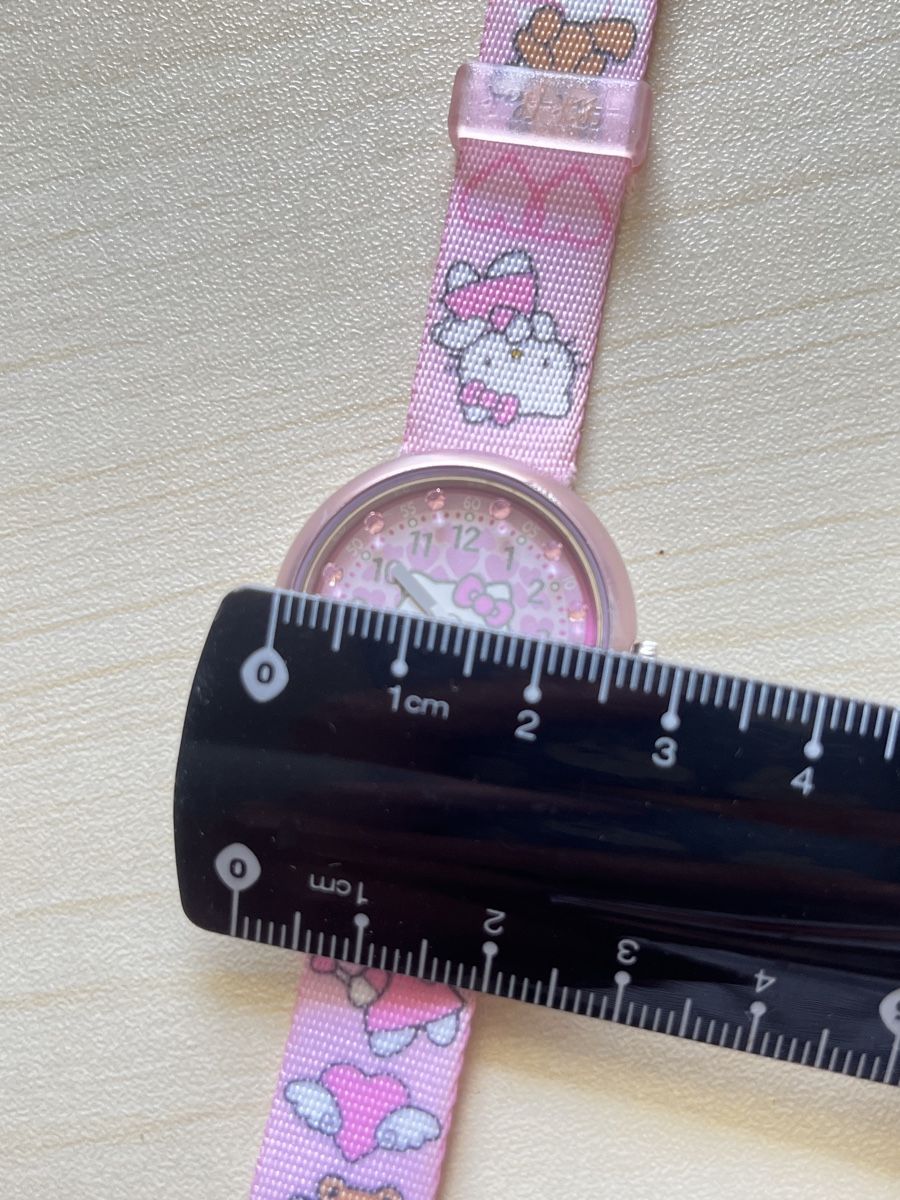 Flik Flak Orologi:  Hello Kitty Flikflak Uhr Armband Stoff  – Usato da Grenchen venduto da chththl 7