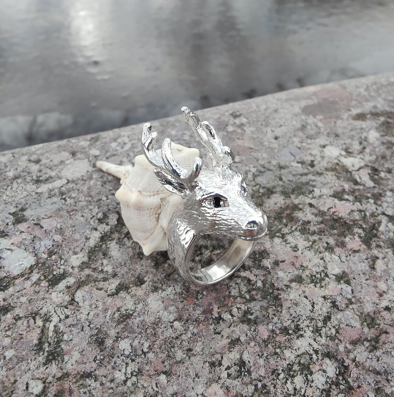 Anelli: Origineller Rentier Ring aus Silber 925 – Nuovo e nell'imballaggio originale da Rümlang venduto da 21f 9