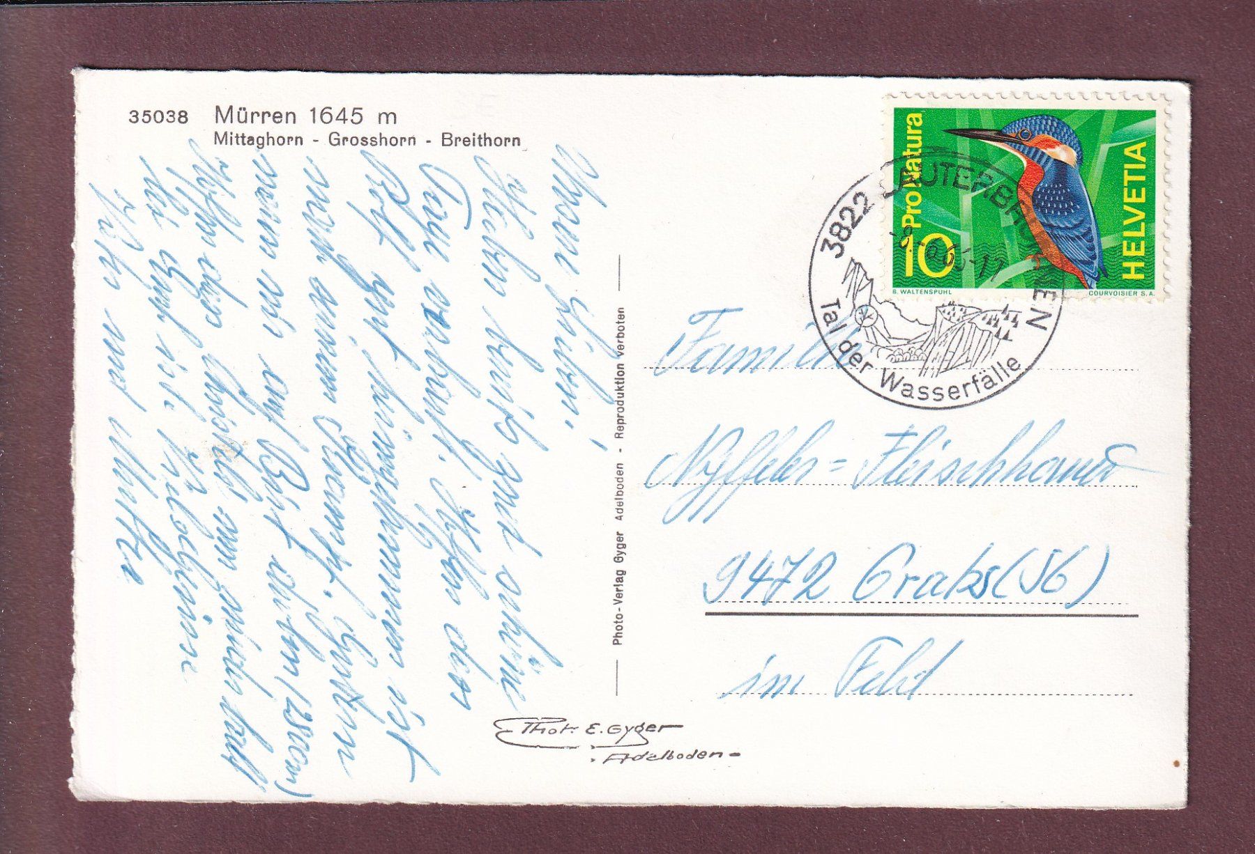 Ansichtskarten: MÜRREN - 1966 – Gebraucht aus Pully von nicecards 1