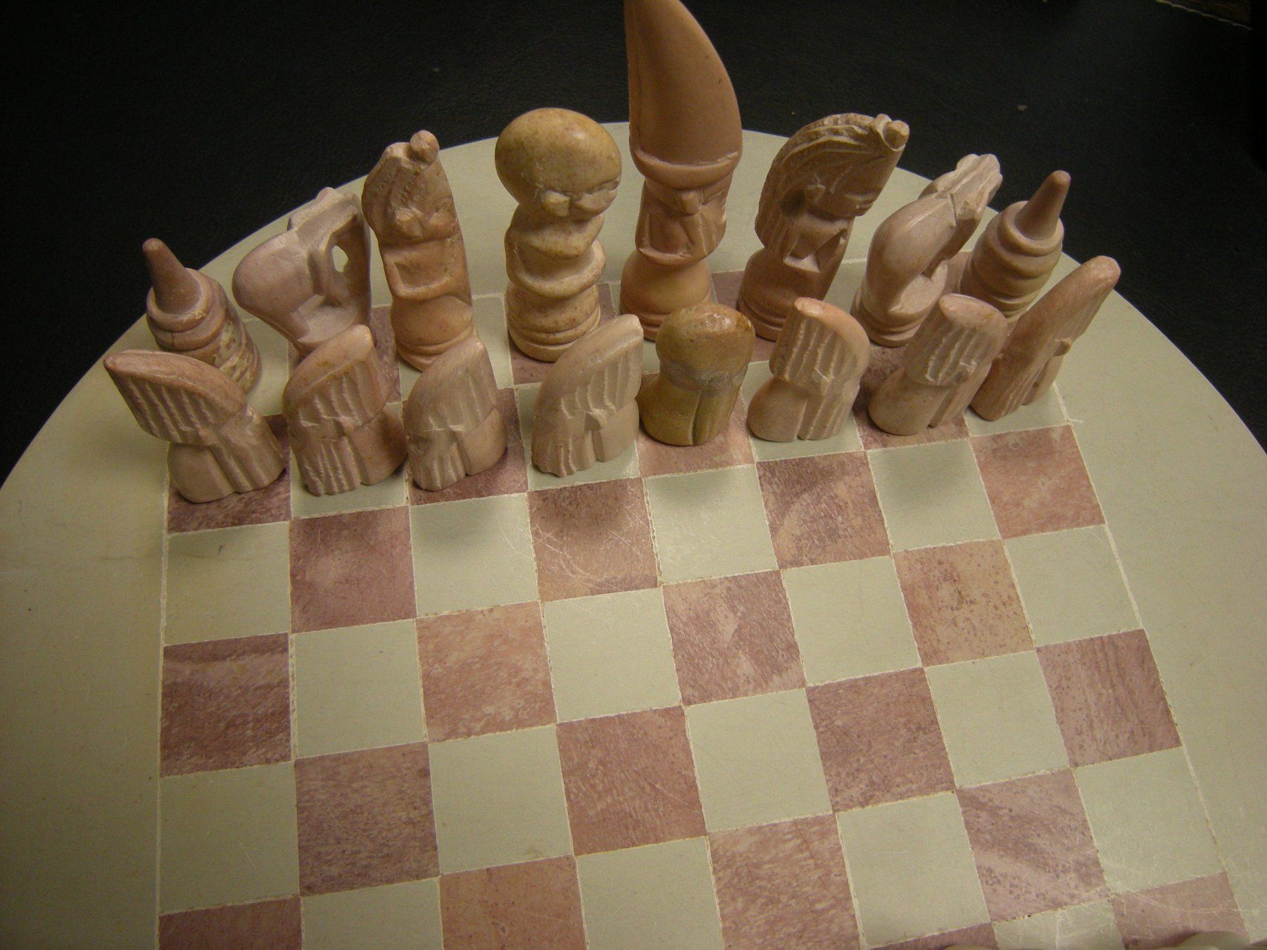 Spiele: Schach Schachspiel Speckstein – Gebraucht aus Holziken von Rupe 3