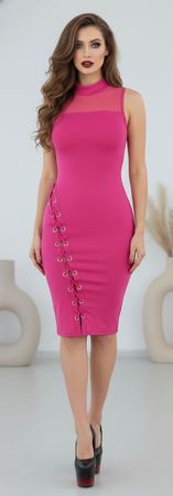 Minikleid Partykleid Figurbetont Pink Gr S NEU