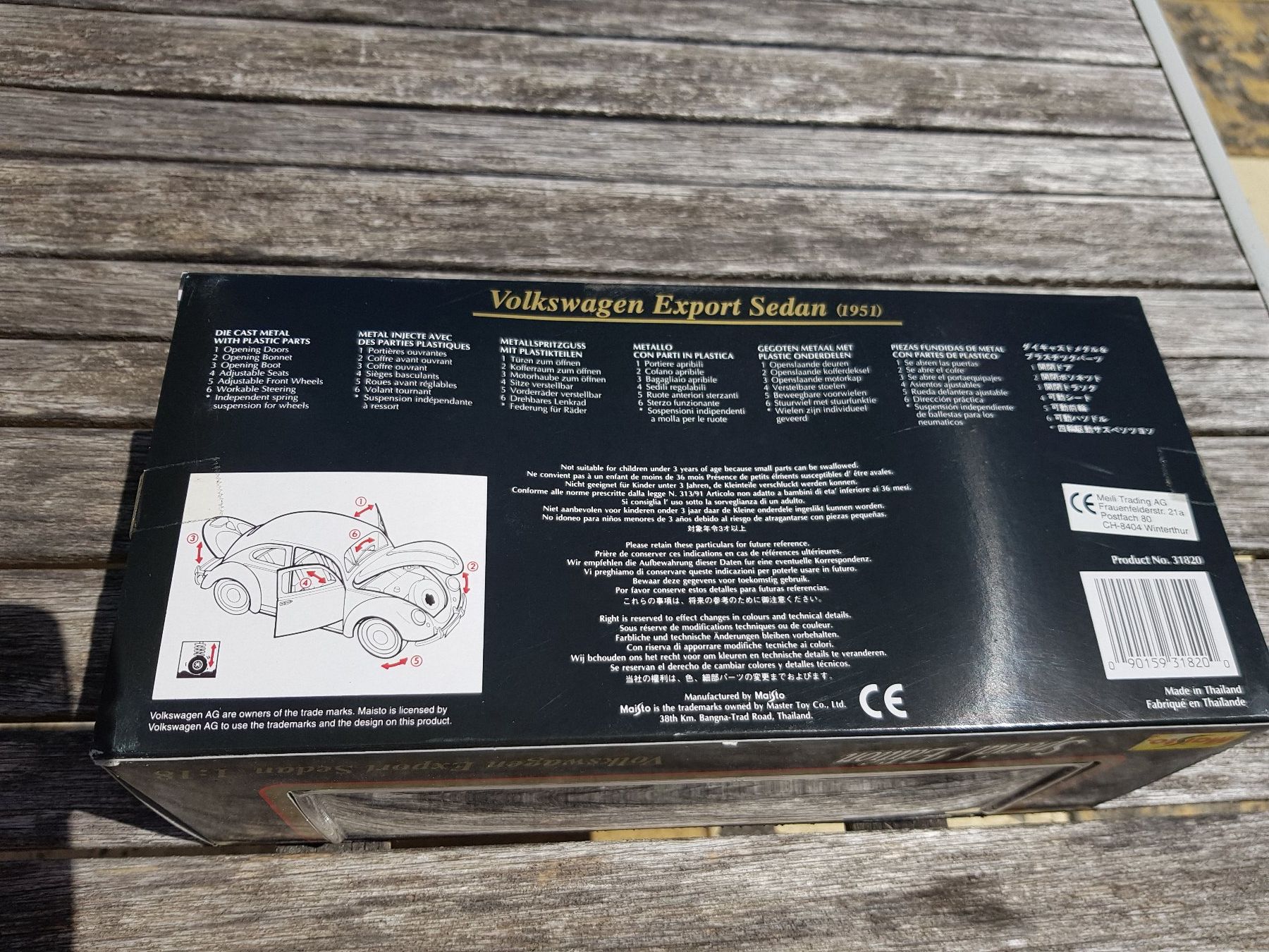 Volkswagen Modellini d'auto: VW Käfer 1951 Modellauto schwarz in Originalverpackung – Usato da Jona venduto da dampfnuggi 2