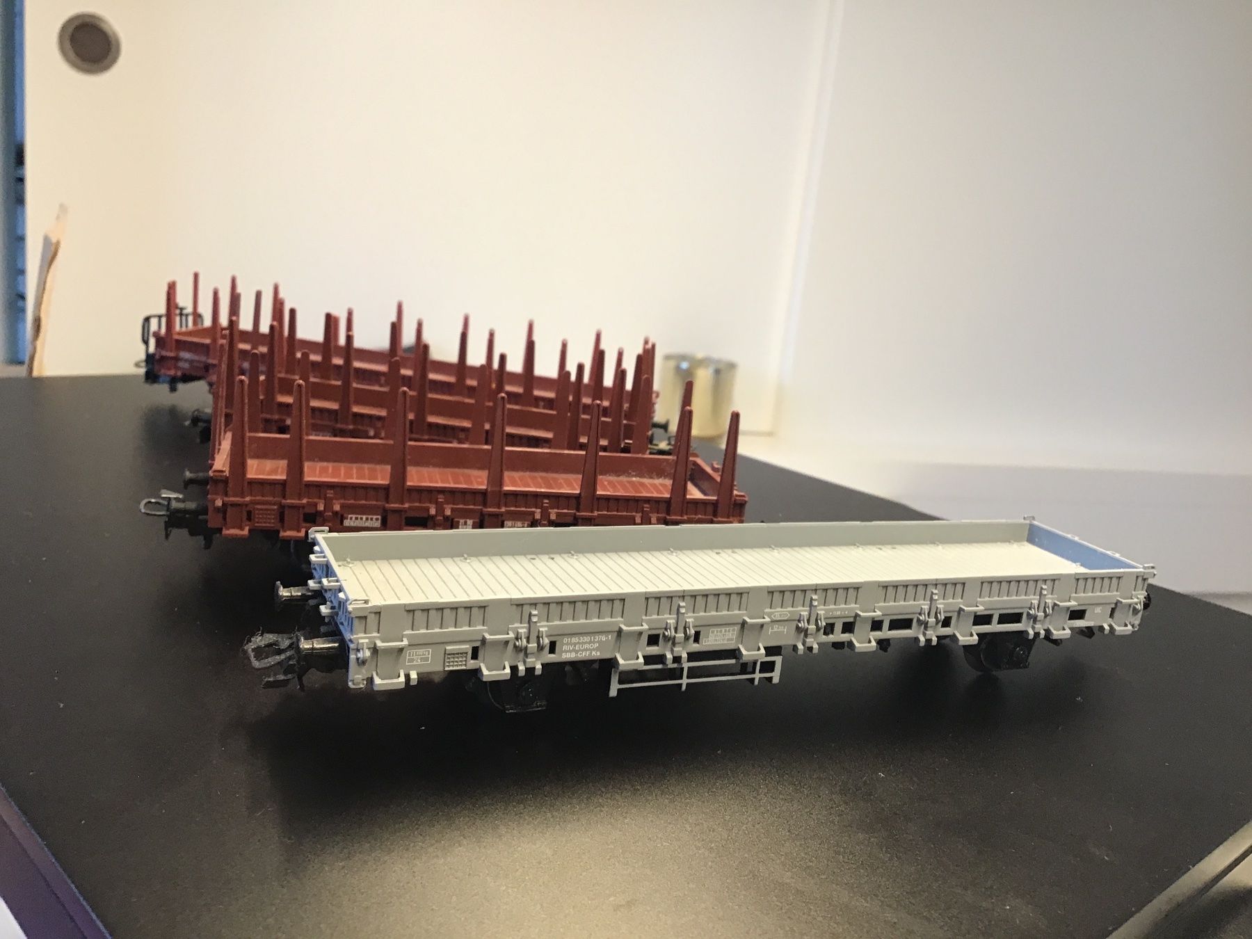 Märklin Modellini di ferrovie: Modelleisenbahn 4 FLACHWAGEN MÄRKLIN – Usato da Männedorf venduto da Modelle-aller-Art 1