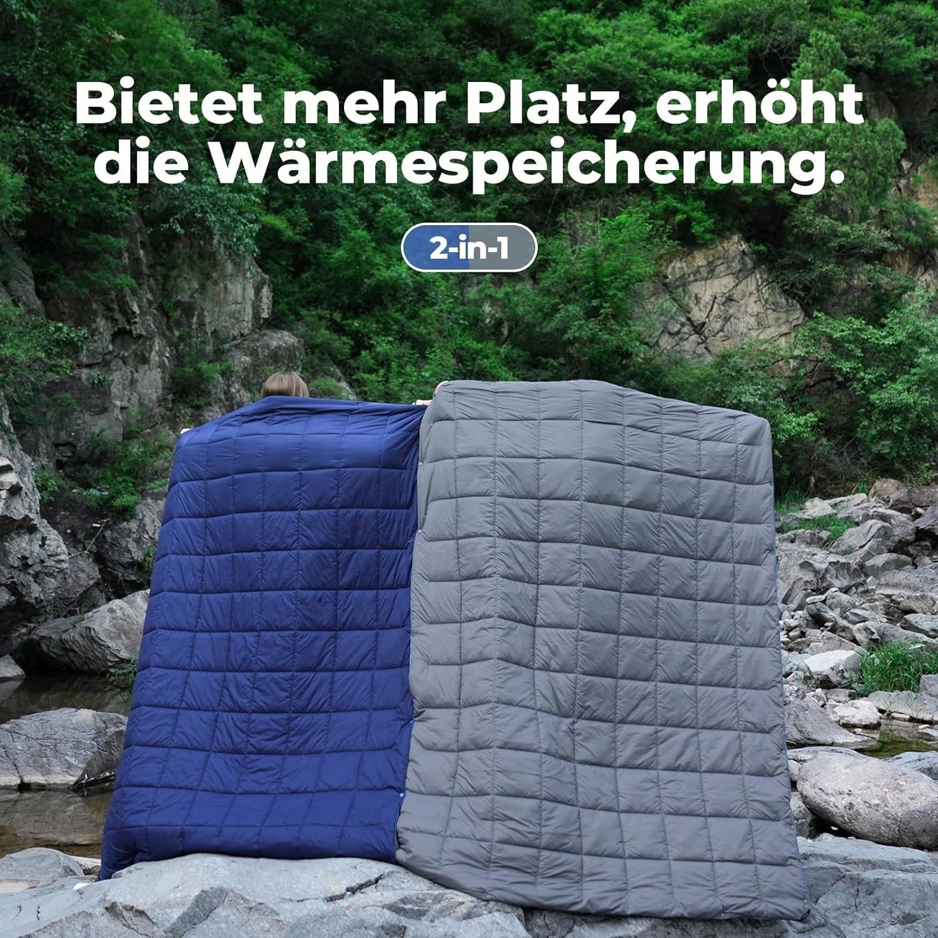 Coperte: Ultraleichte Reisedecke, Campingdecke, kompaktes Packmass – Nuovo e nell'imballaggio originale da Zürich venduto da MueDes 4