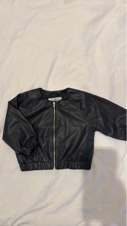 Blouson simili cuir noir H&M, taille 92