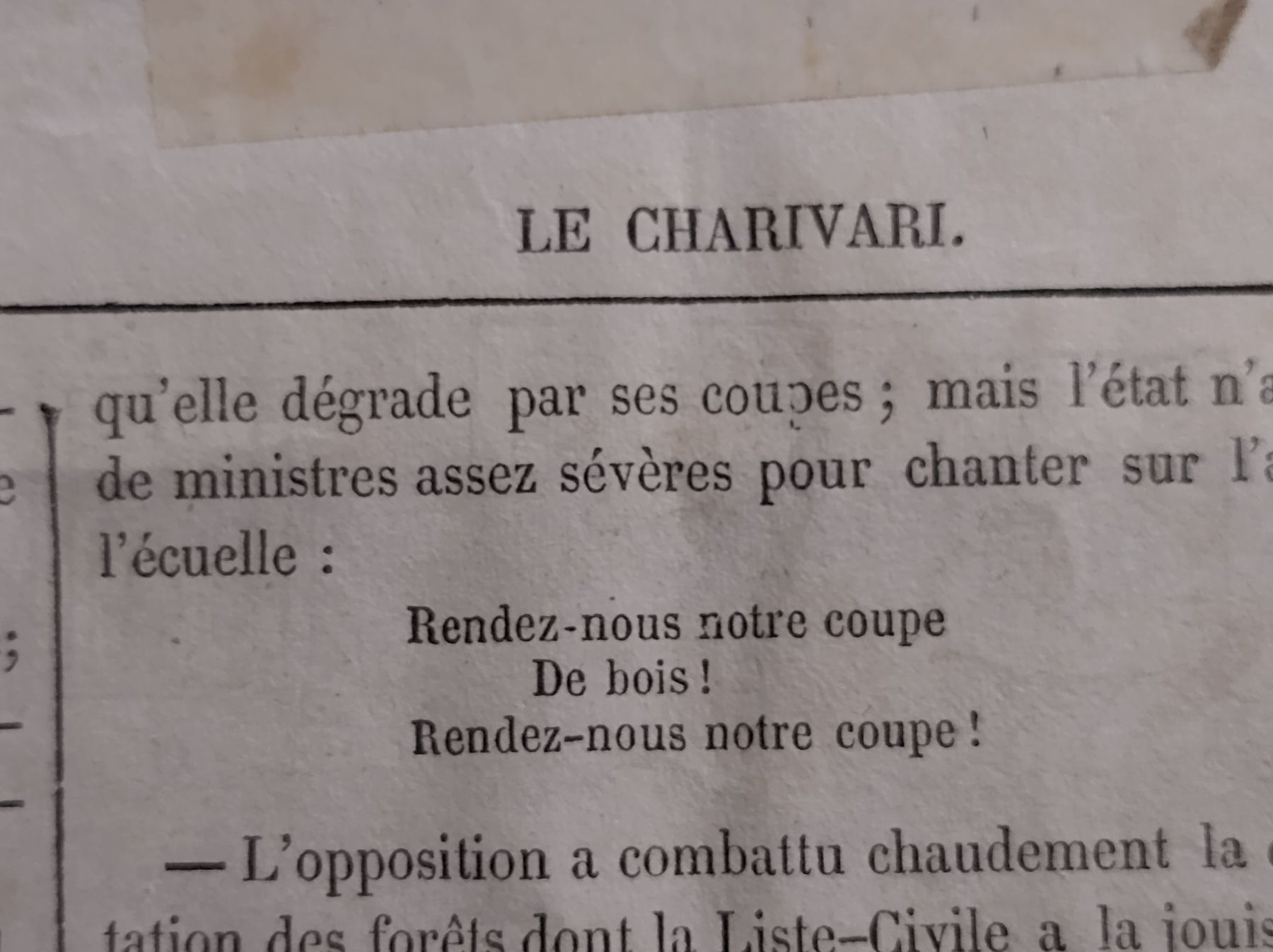 Grafiken & Lithographien: DRUCKGRAFIK LE CHARIVARI 1847 – Gebraucht aus Oberwil BL von Fgquerschleeger 2