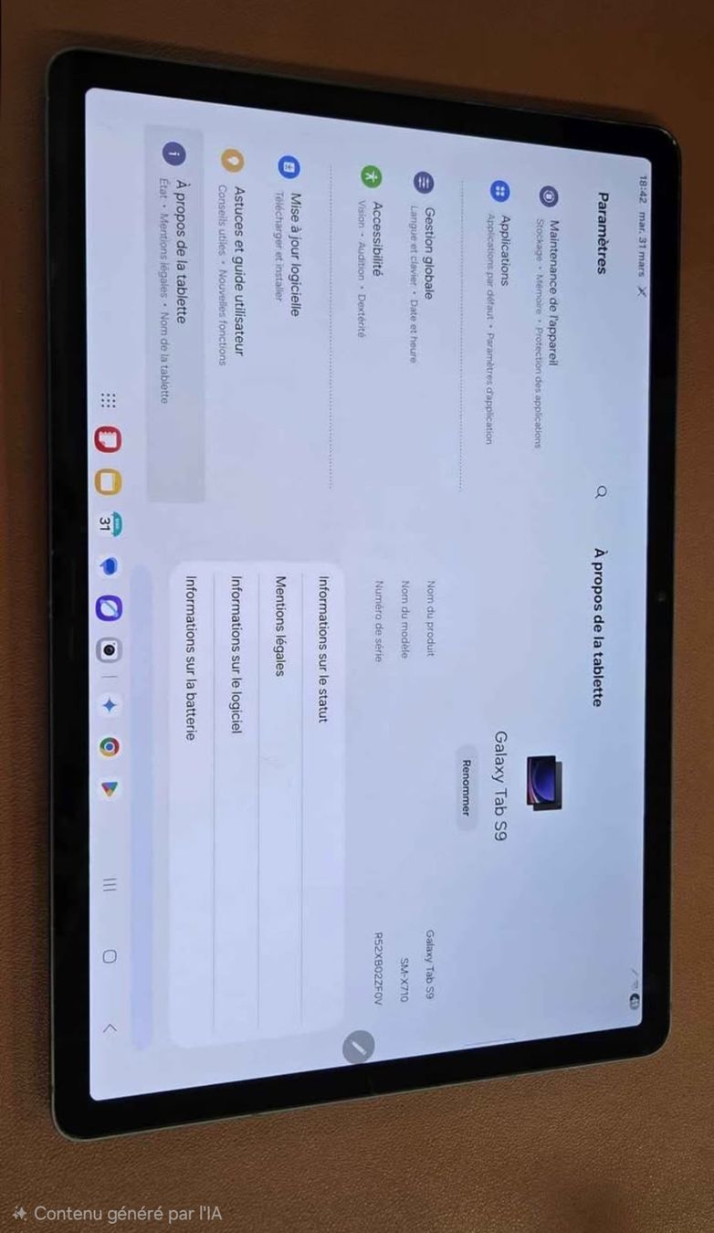 Samsung Tablettes PC: Tablette Samsung Tab S9 – Neuf (Voir description) à Meyrin par Kilou1217