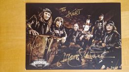 Marc Storace, Original Autogramm auf Karte in Farbe