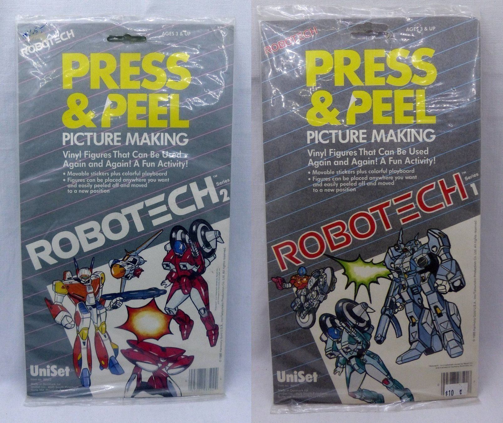Giochi: 1985 ROBOTECH PRESS PEEL COMPLETE SERIE 1 & 2 STILL SEALED – Nuovo e nell'imballaggio originale da Lugano venduto da YouWantUS