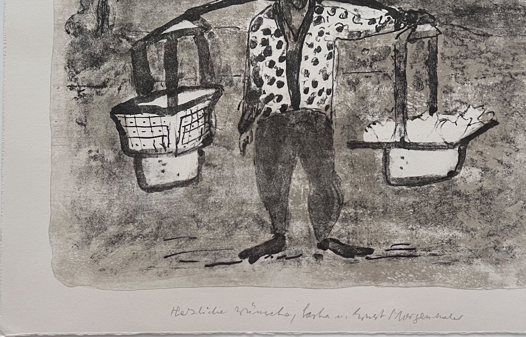 Grafica & Litografie: ERNST MORGENTHALER LITHOGRAPHIE SIGNIERT – Usato da Gersau venduto da grafik-kunst 2