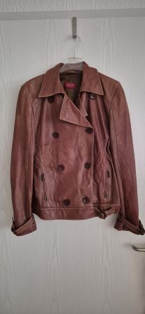 Veste vintage cuir souple femme