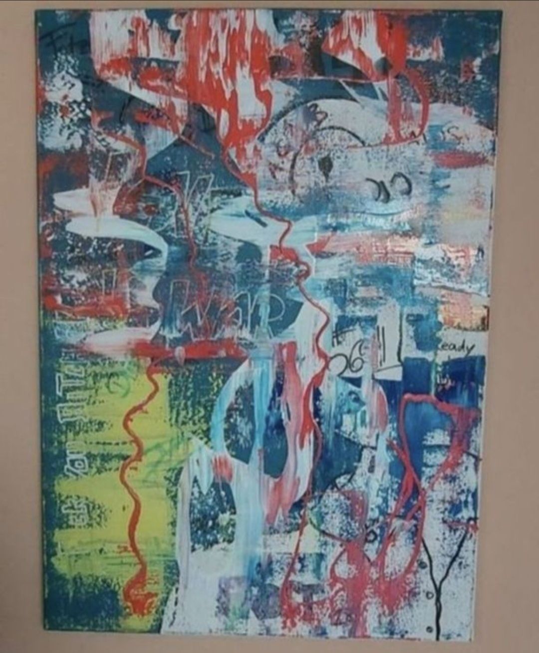 Dipinti: Gemälde Abstrakt Bunt handmade 50×70 – Nuovo (secondo la descrizione) da Riehen venduto da Steinbock1970