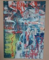 Gemälde Abstrakt Bunt handmade 50×70