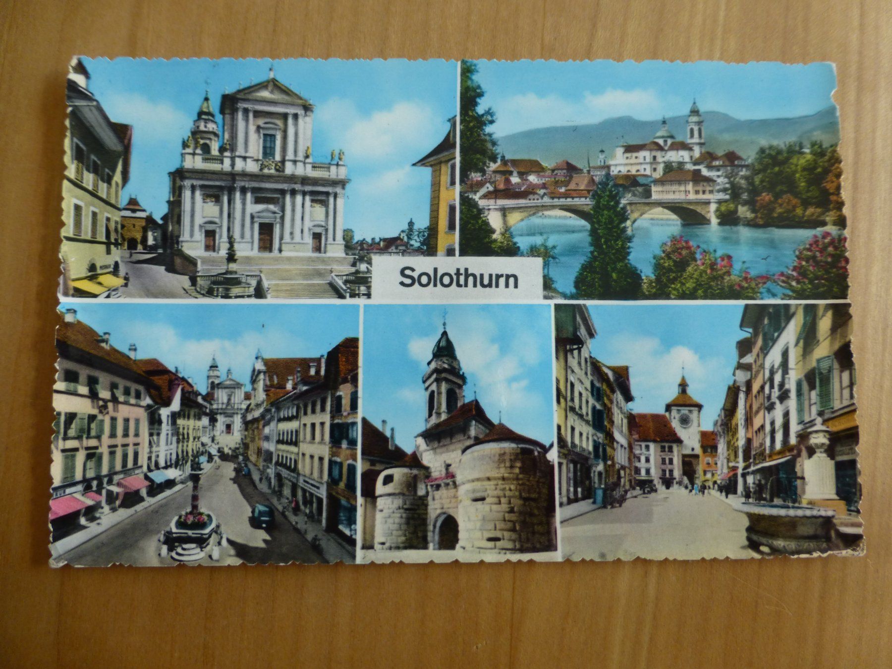 Ansichtskarten: Solothurn, Ansichtskarte gelaufen 1961 – Gebraucht aus Bettlach von 1saurer