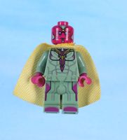 LEGO Minifigur Vision - Sand Green, Dark Azure Spot on Foreh
