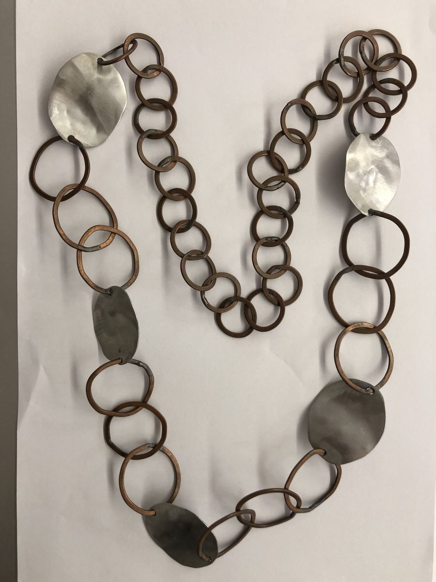 Catenine: Collana rame e acciaio, fatta a mano – Usato da Riva San Vitale venduto da bau64 1