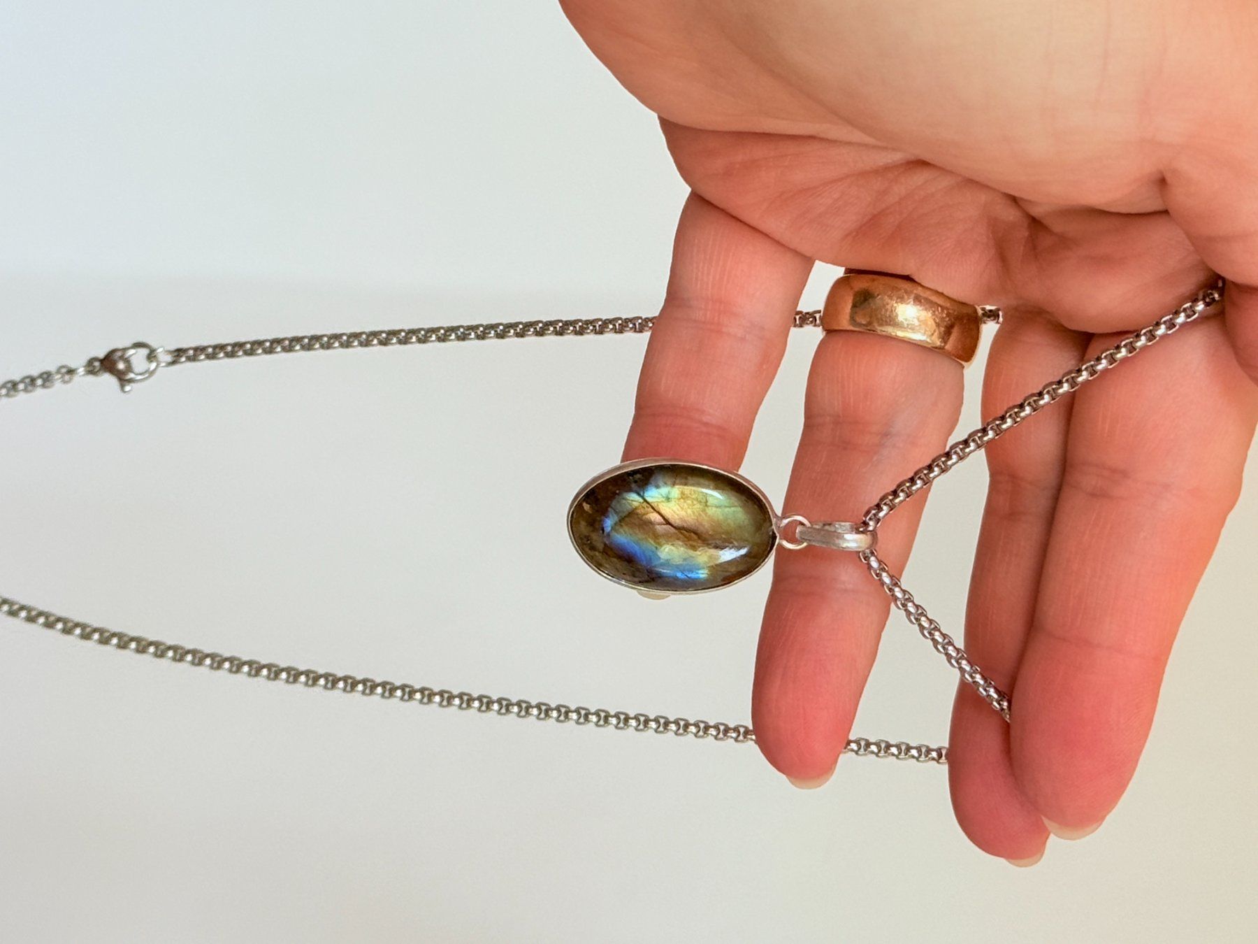 Catenine: Collier avec Labradorite – Nuovo e nell'imballaggio originale da Genève venduto da AWWA 1