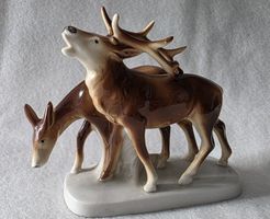Porzelanfigur Hirsch von Carl Scheidig