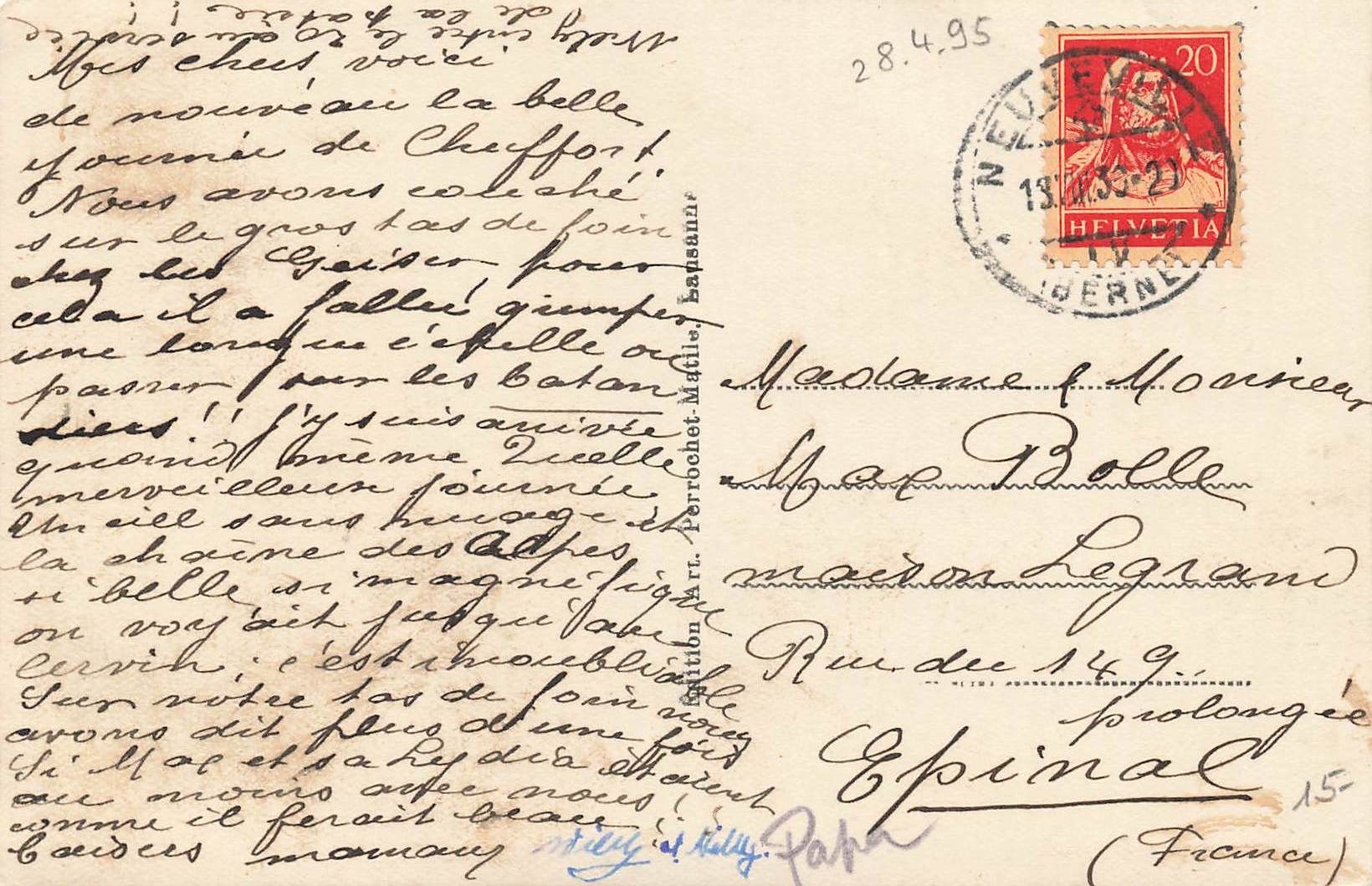Cartoline postali: Hotel Chuffort Jean Brechbühler – Usato da Biasca venduto da Blenio71 1