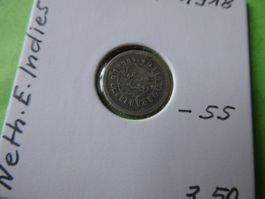 NIederländisch Indien 1918, 1/10 Gulden    Silber