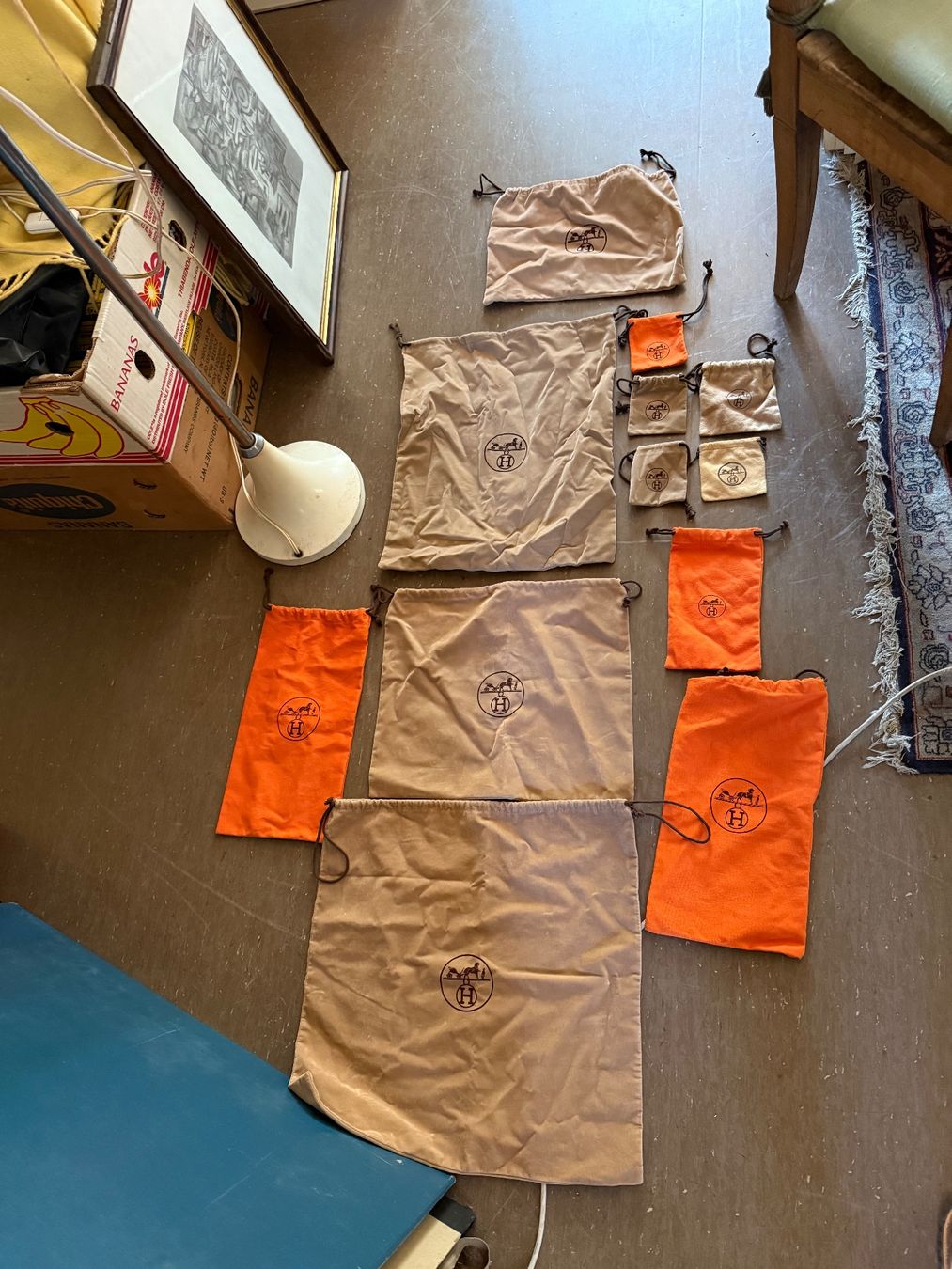 Hermès Borse: Konvolut Original Hermès Stoffbeutel Stoffbeutel Beutel – Usato da Bern venduto da Jwpm66