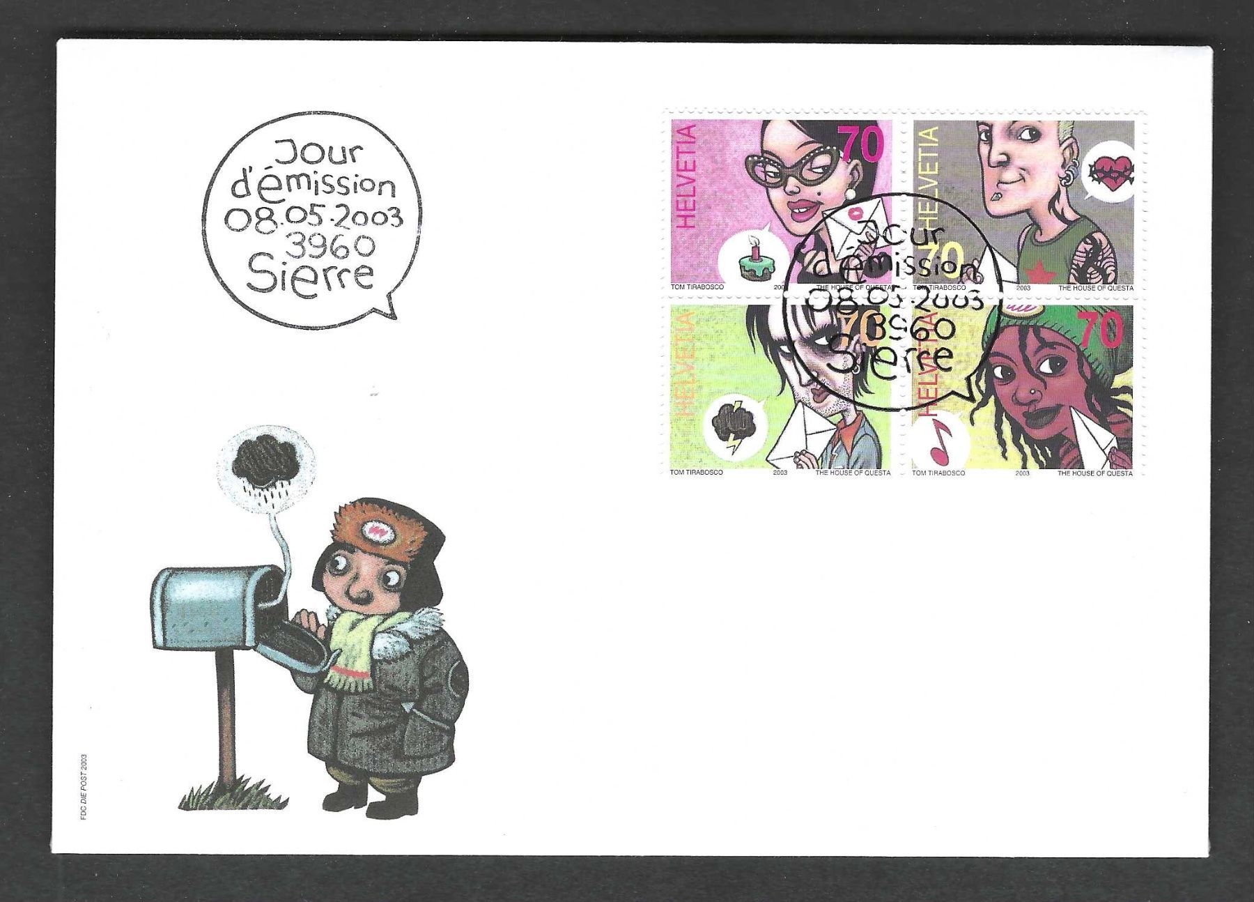 Alle Briefmarken: CH FDC Satz 2003 – Gebraucht aus Koblenz von Markenhimmel