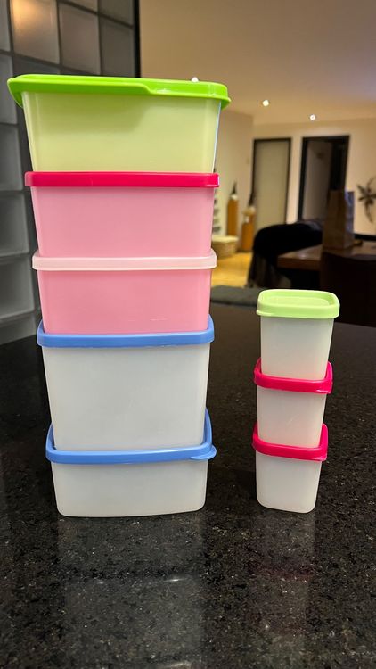 Tupperware Aufbewahrungsboxen, 500 Ml, 4 Stück, Mehrfarbig - Luftdicht, BPA-frei, Für Küche & Vorrat
