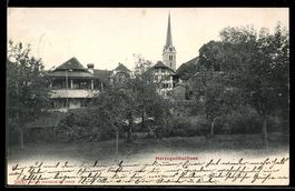 AK Herzogenbuchsee, Ortspartie mit Kirche