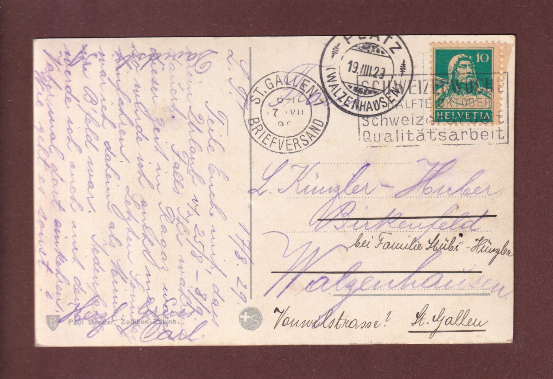 Cartoline postali: SÄMBTISERSEE - 1929 – Usato da Pully venduto da nicecards 1