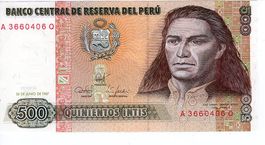Banco Central de Reserva del Perú - Quinientos Intis - UNZ