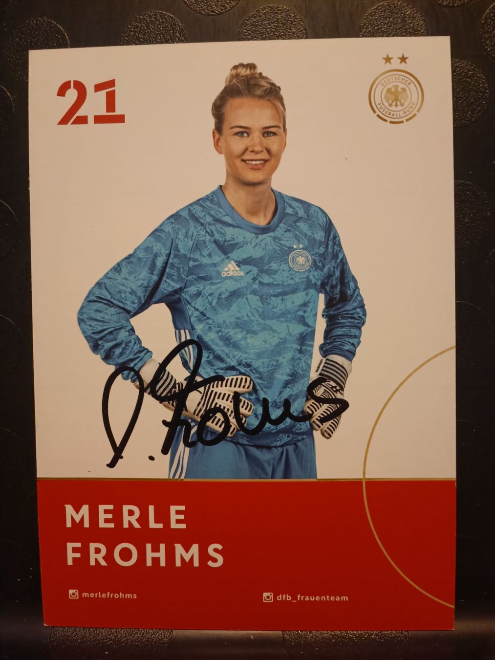 Autografi: Merle Frohms - DFB Autogrammkarte - handsigniert – Usato da Menziken venduto da Artographs