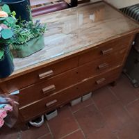 Massive Vintage Kommode aus Holz