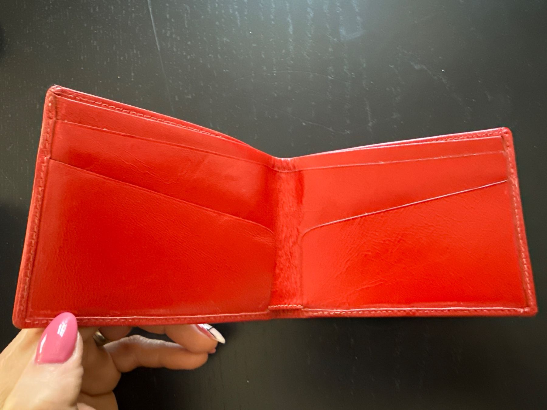 Portamonete: Rotes Portemonnaie mit goldigem Muster – Usato da Erstfeld venduto da Mario_boe0 2