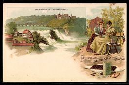 Litho Schaffhausen, Rheinfall, Cacao Suc