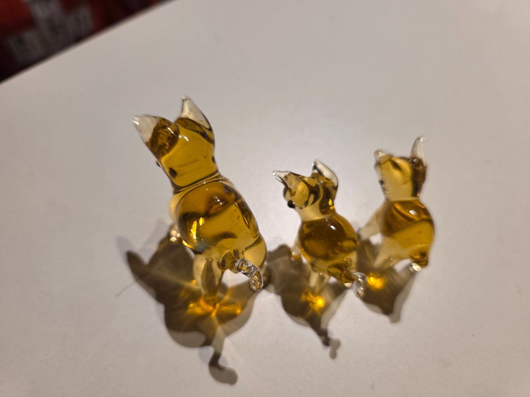 Statuette: 3 gelbe Glas Figuren Tiere – Usato da Walterswil BE venduto da Lonitti 2