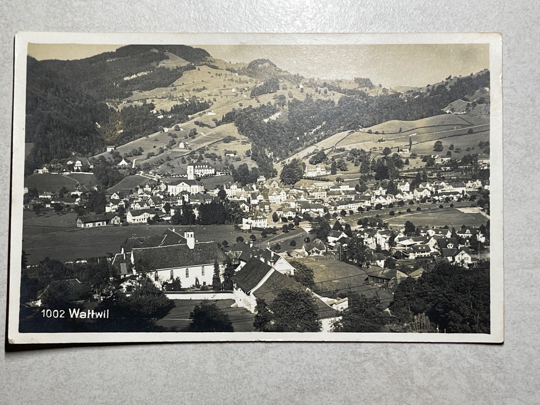 Cartoline postali: Ansichtskarte Wattwil SG, Dorfansicht! – Usato da Strengelbach venduto da Aschatan5
